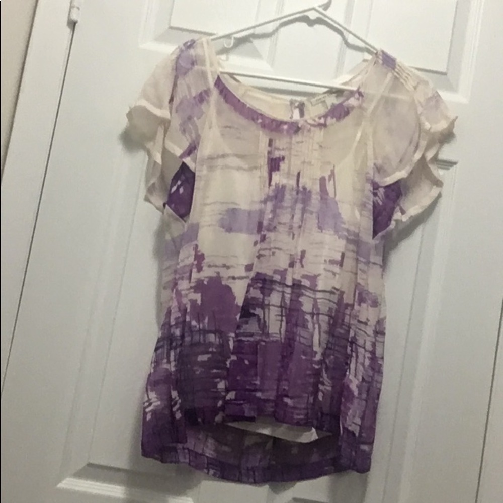 Banana Republic flutter sleeve blouse